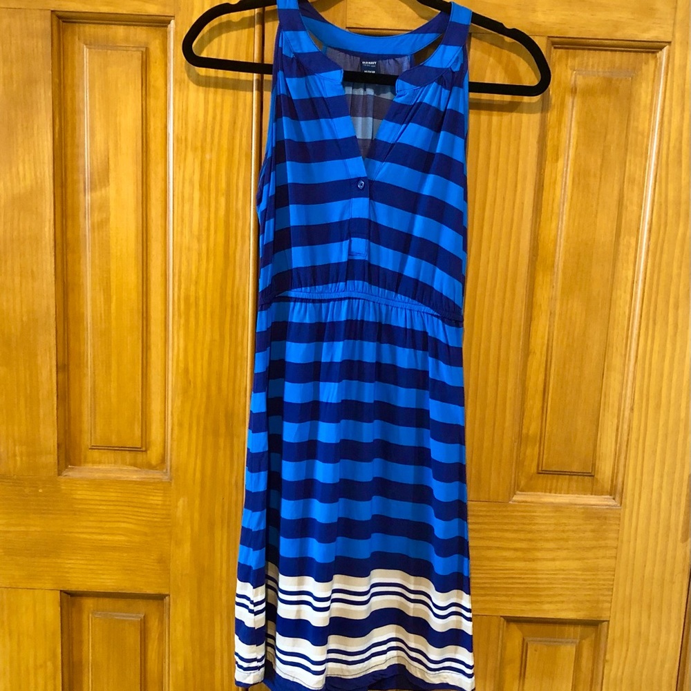 Old Navy blue and white striped dress